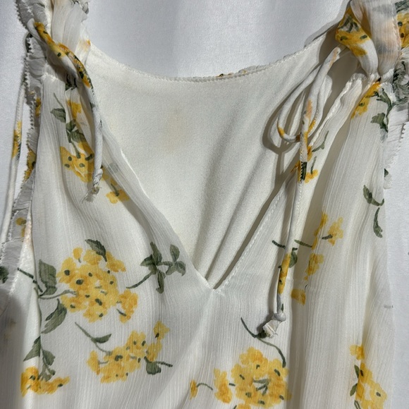 Abercrombie & Fitch yellow floral Print Summer Dress Size XS - Picture 5 of 9